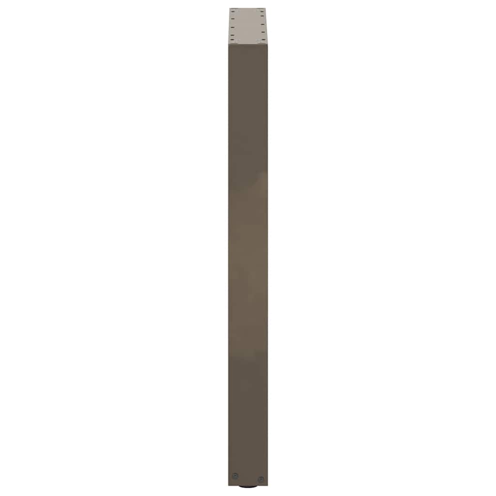 Bāra galda kājas, U formas, 2 gab., dabīgs tērauds, 60x(90-91) cm, tērauds