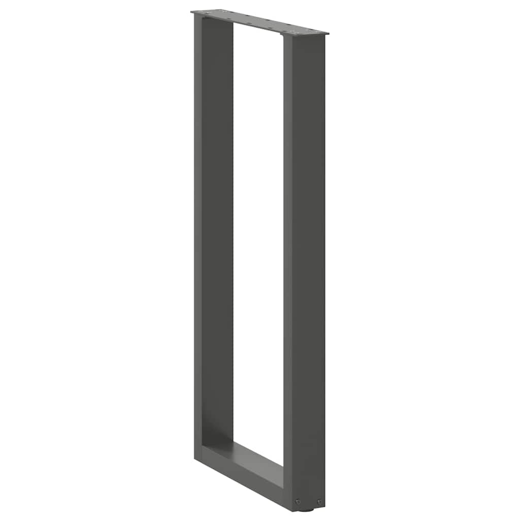 Baro stalo kojos, U formos, 2 vnt., antracito spalvos, 40x(100-101) cm, plienas