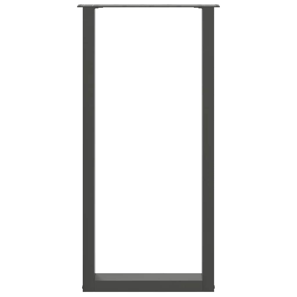 Baro stalo kojos, U formos, 2 vnt., antracito spalvos, 40x(100-101) cm, plienas