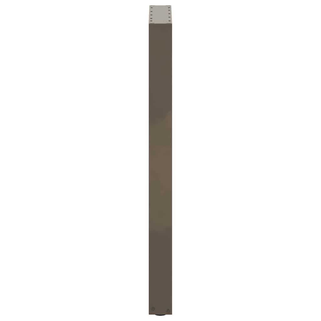 Bāra galda kājas, U veida, 2 gab., dabiskais tērauds, 40x(100-101) cm, tērauds