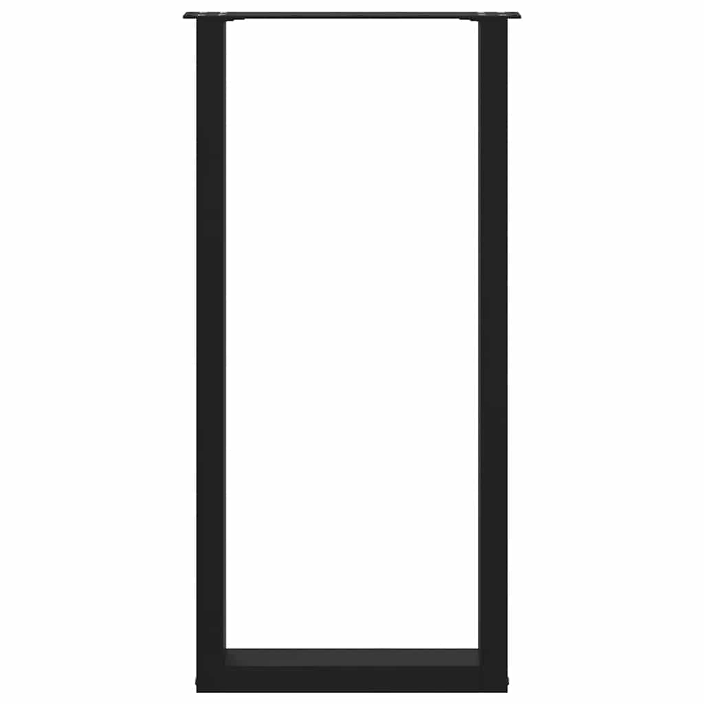 Baro stalo kojos, U formos, 2 vnt., juodos, 50x(100-101) cm, plienas