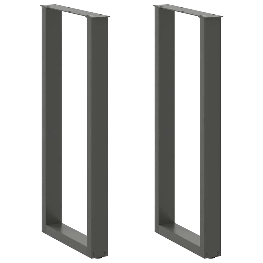 Baro stalo kojos, U formos, 2 vnt., antracito spalvos, 50x(100-101) cm, plienas