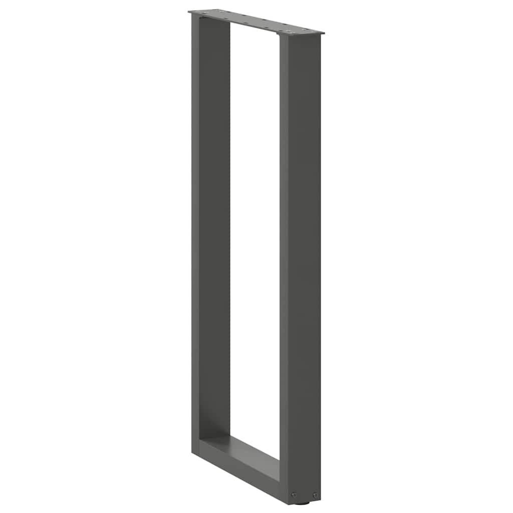 Baro stalo kojos, U formos, 2 vnt., antracito spalvos, 50x(100-101) cm, plienas