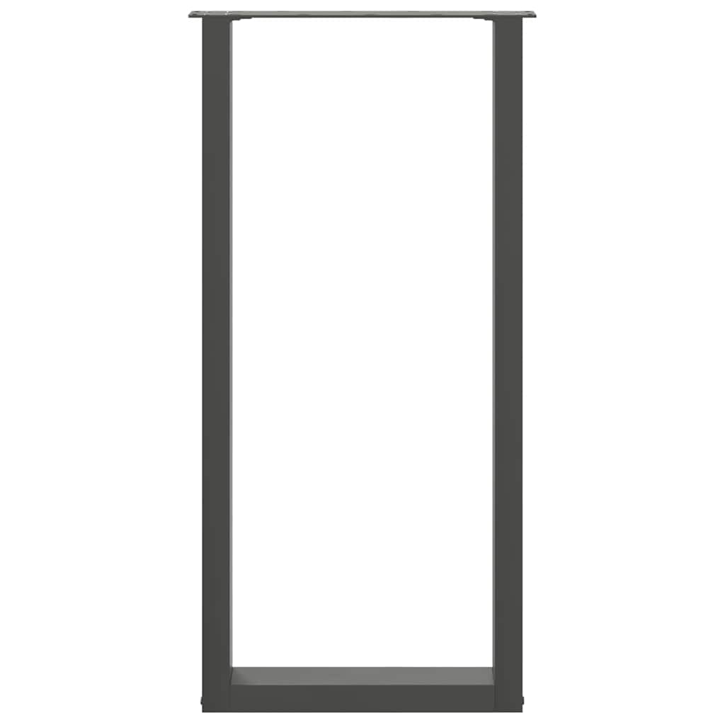 Baro stalo kojos, U formos, 2 vnt., antracito spalvos, 50x(100-101) cm, plienas