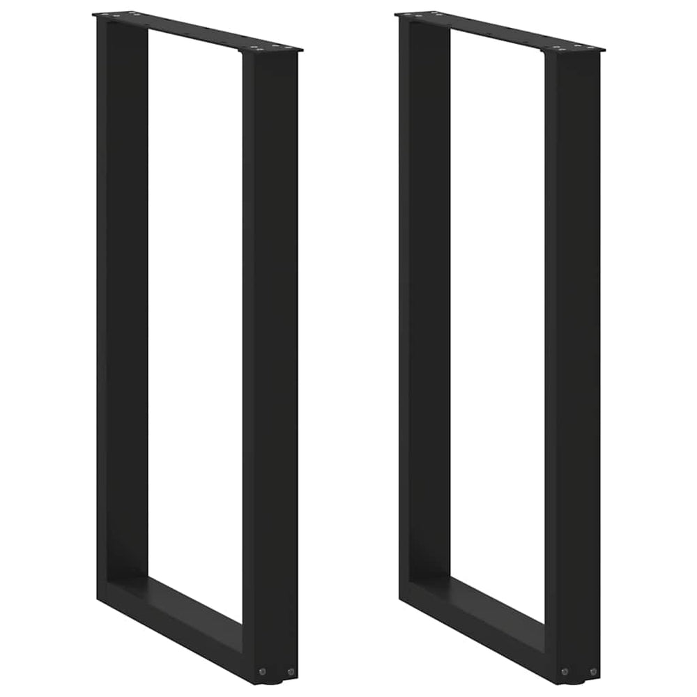 Baro stalo kojos, U formos, 2 vnt., juodos, 60x(100-101) cm, plienas