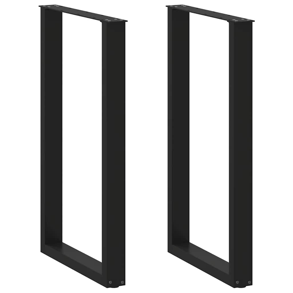 Baro stalo kojos, U formos, 2 vnt., juodos, 60x(100-101) cm, plienas