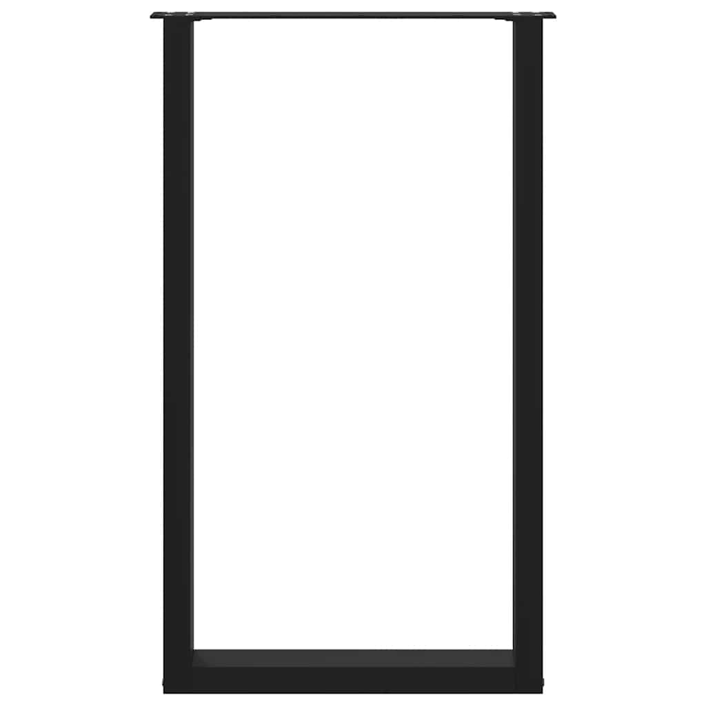 Baro stalo kojos, U formos, 2 vnt., juodos, 60x(100-101) cm, plienas
