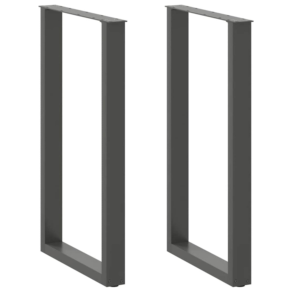 Baro stalo kojos, U formos, 2 vnt., antracito spalvos, 60x(100-101) cm, plienas