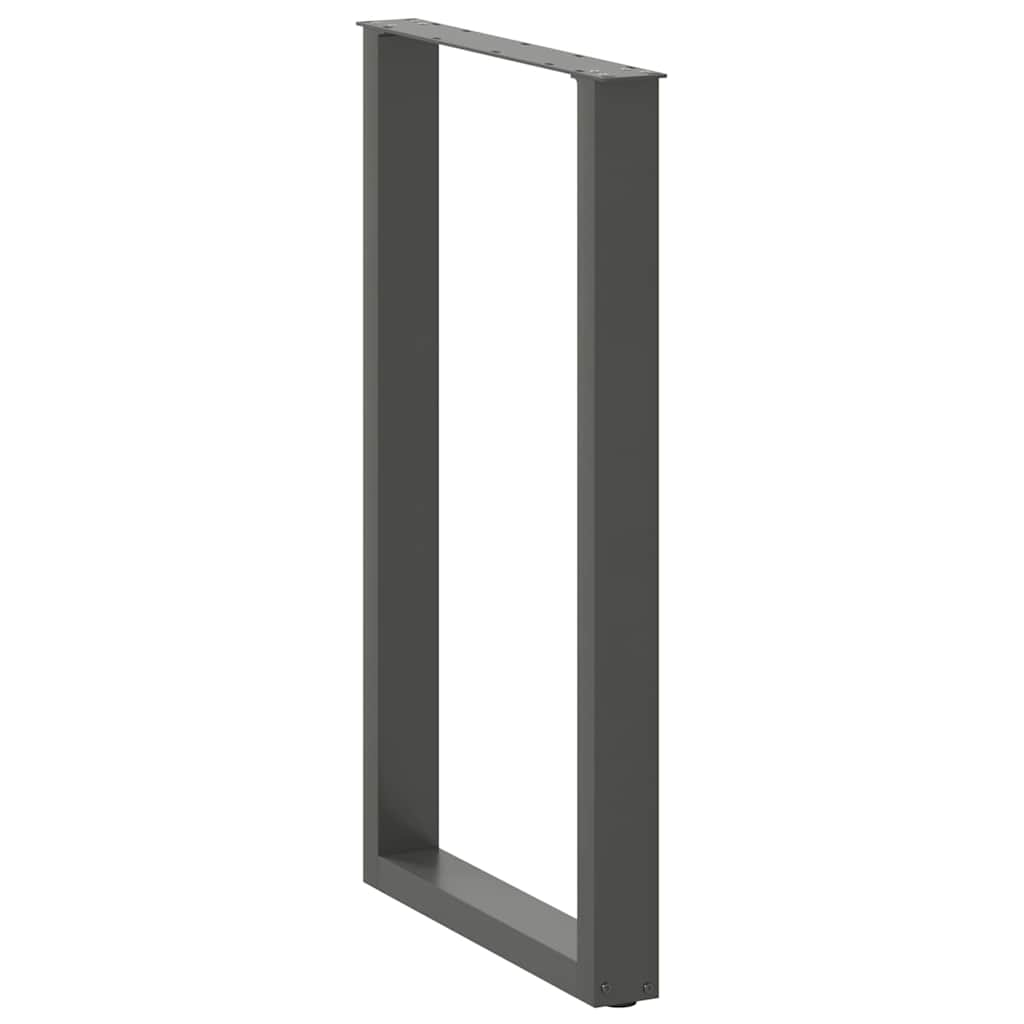 Baro stalo kojos, U formos, 2 vnt., antracito spalvos, 60x(100-101) cm, plienas