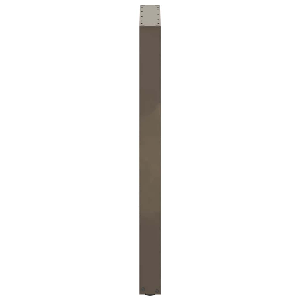 Bāra galda kājas, U veida, 2 gab., dabīgs tērauds, 60x(100-101) cm, tērauds