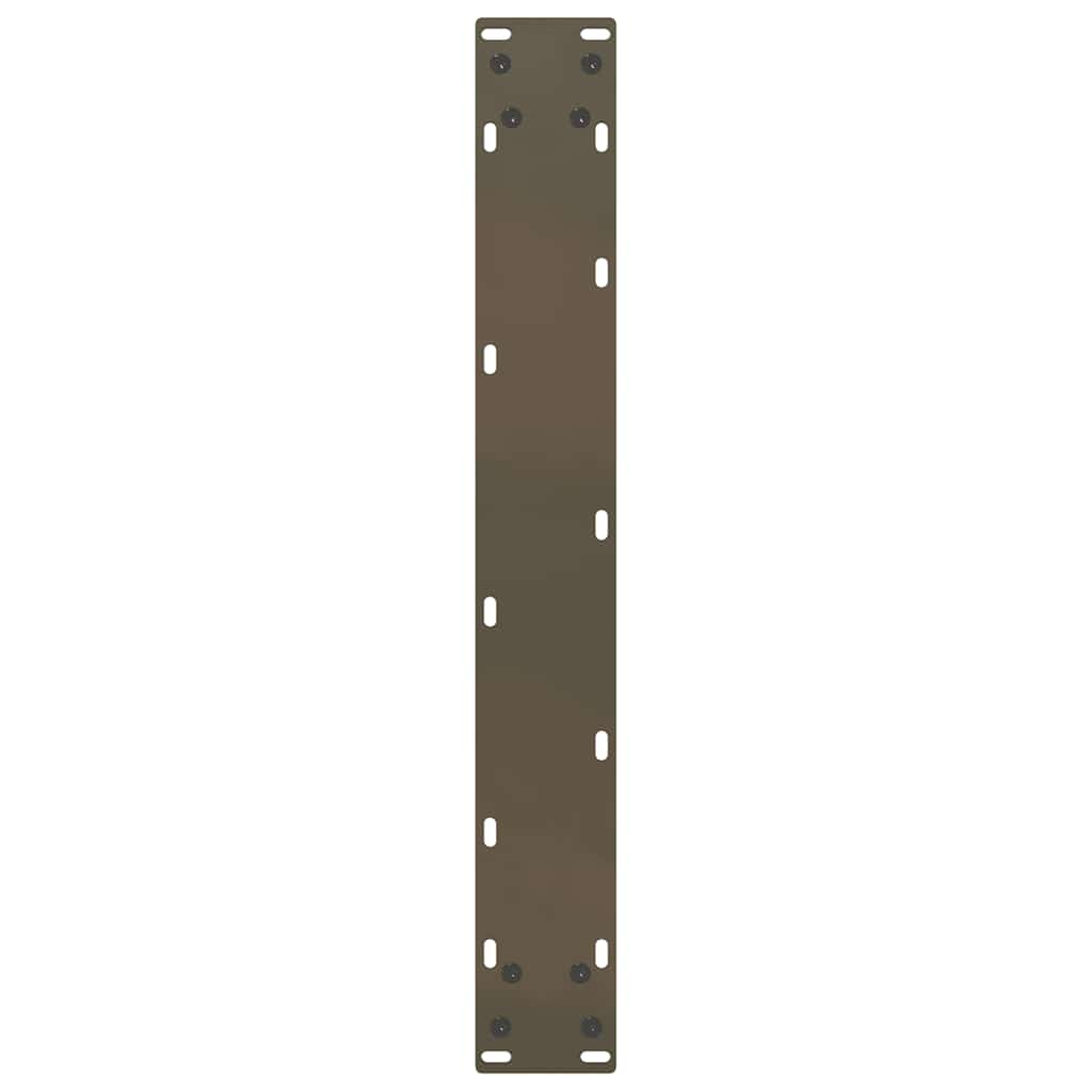 Bāra galda kājas, U veida, 2 gab., dabīgs tērauds, 60x(100-101) cm, tērauds