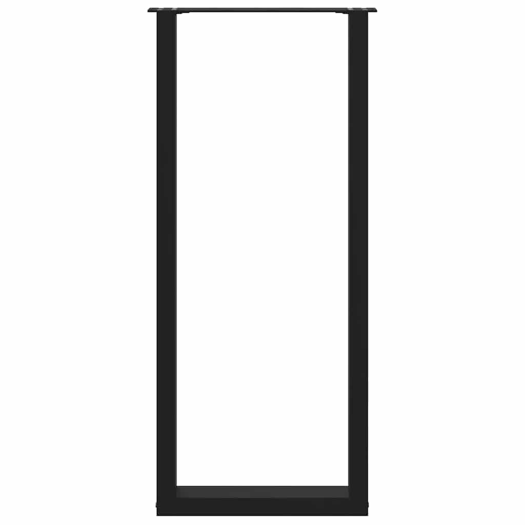 Baro stalo kojos, U formos, 2 vnt., juodos, 40x(110-111) cm, plienas