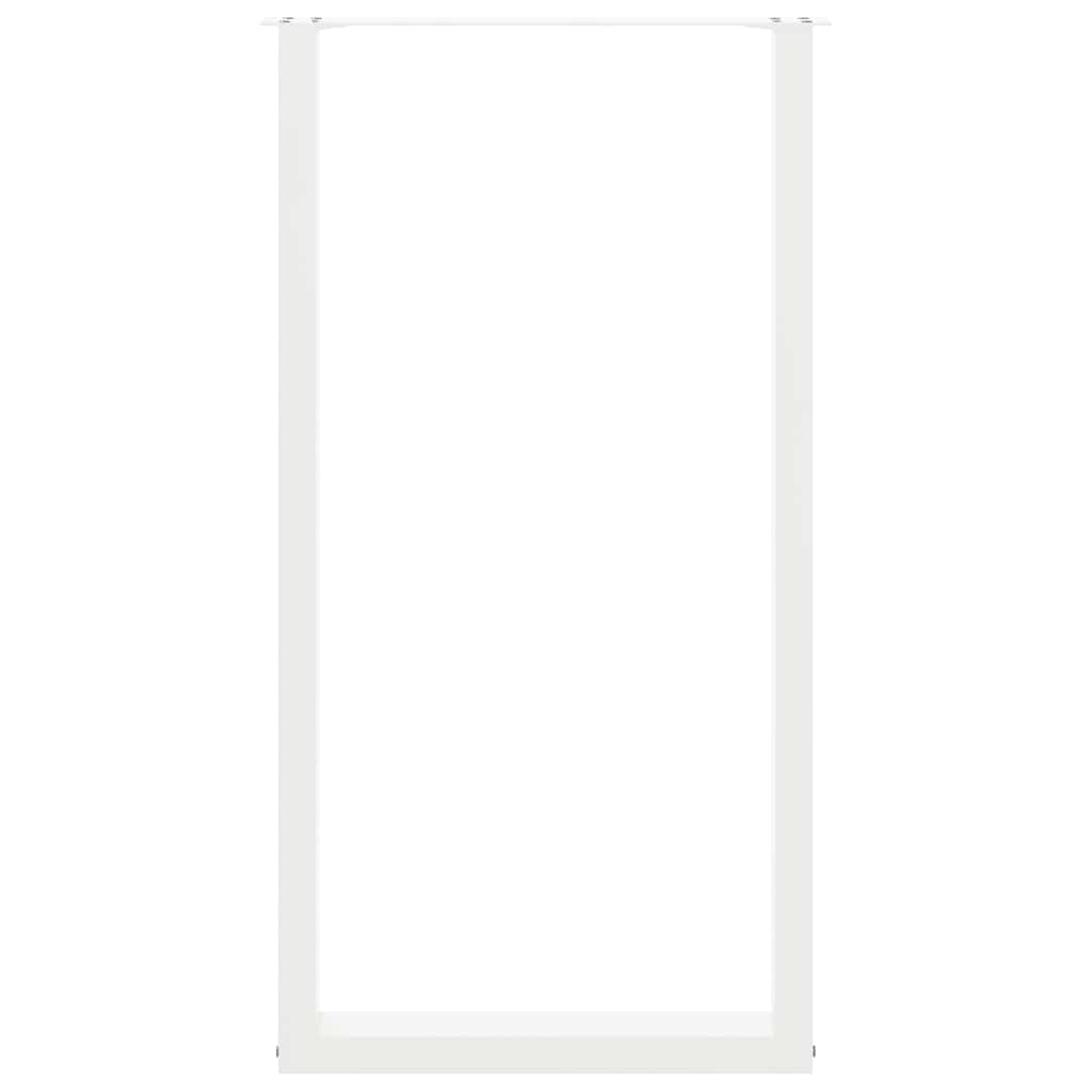 Bāra galda kājas, U veida, 2 gab., baltas, 60x(110-111) cm, tērauds