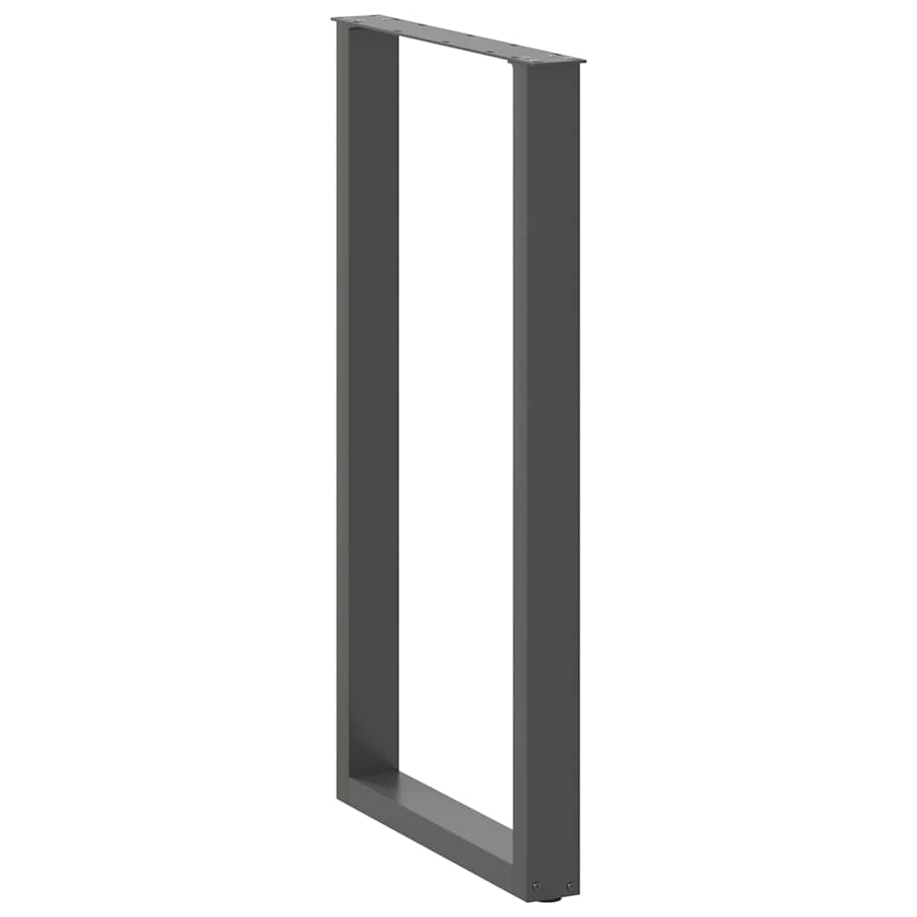 Bar Table Legs, U-shaped, 2 pcs, Anthracite, 60x(110-111) cm, Steel