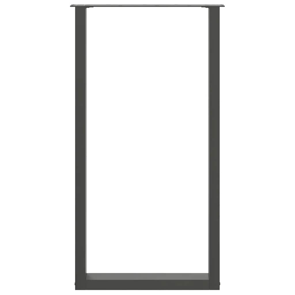 Bar Table Legs, U-shaped, 2 pcs, Anthracite, 60x(110-111) cm, Steel