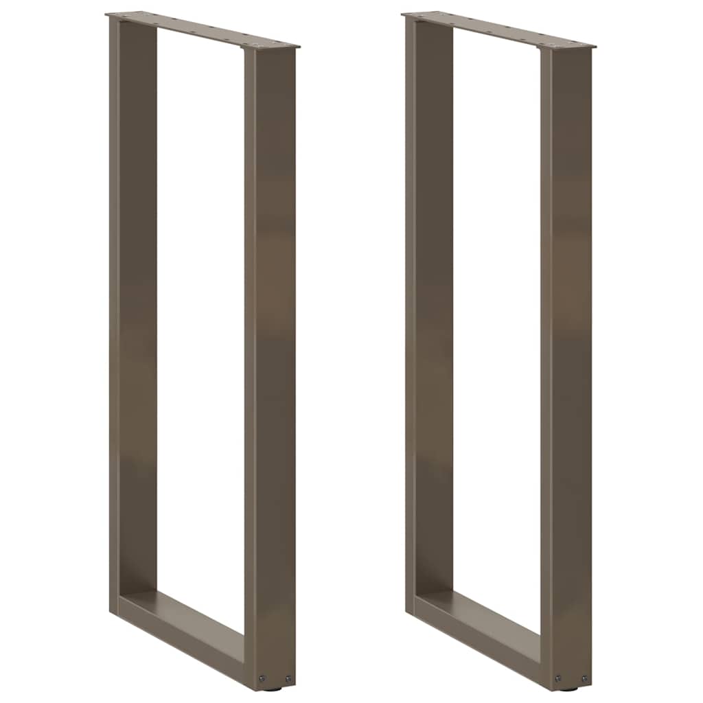 Bar table legs, U-shaped, 2 pcs, natural steel, 60x(110-111) cm, steel
