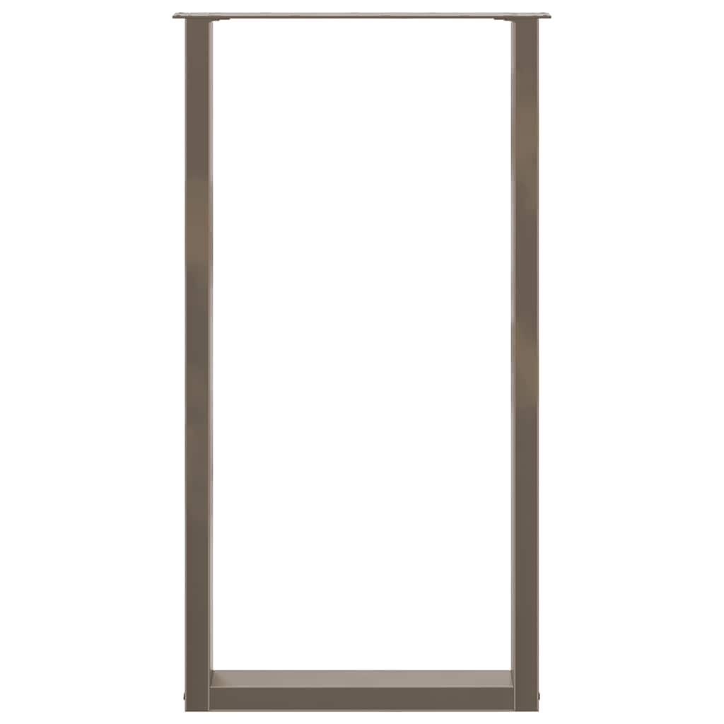Bar table legs, U-shaped, 2 pcs, natural steel, 60x(110-111) cm, steel