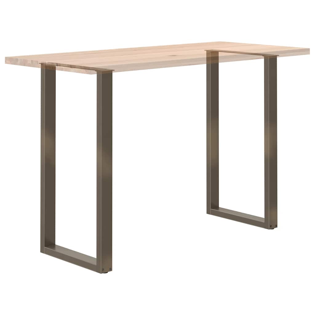 Bar table legs, U-shaped, 2 pcs, natural steel, 60x(110-111) cm, steel