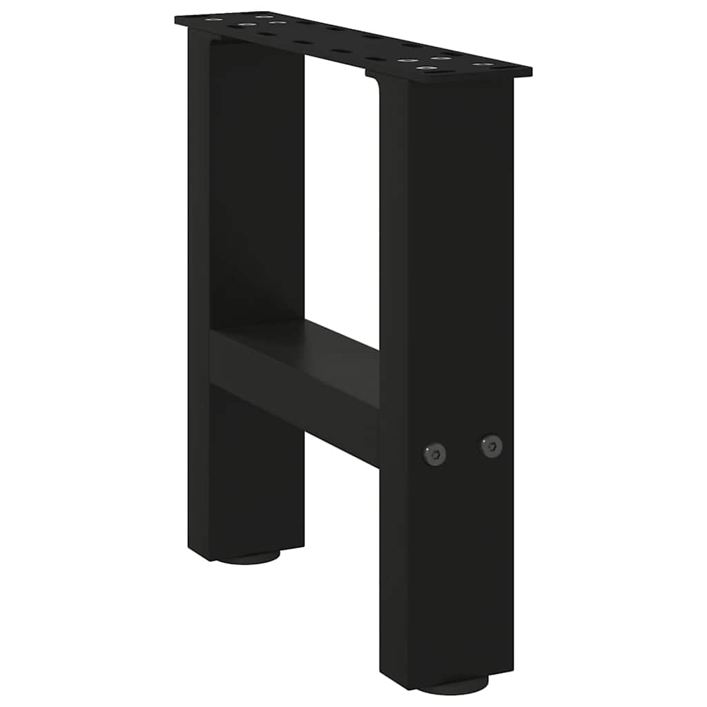 Kavos staliuko kojelės, juodos, 2 vnt., 30x(30-31) cm, plienas