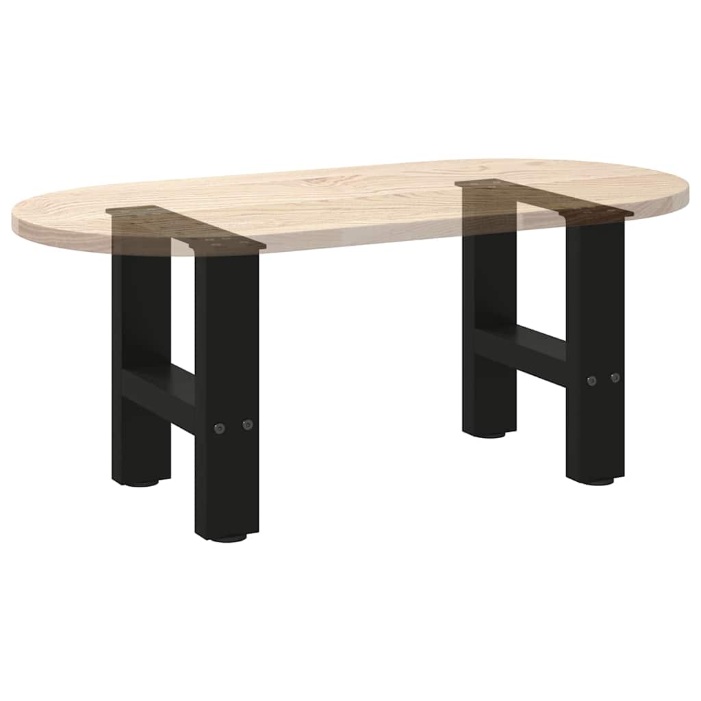 Kavos staliuko kojelės, juodos, 2 vnt., 30x(30-31) cm, plienas