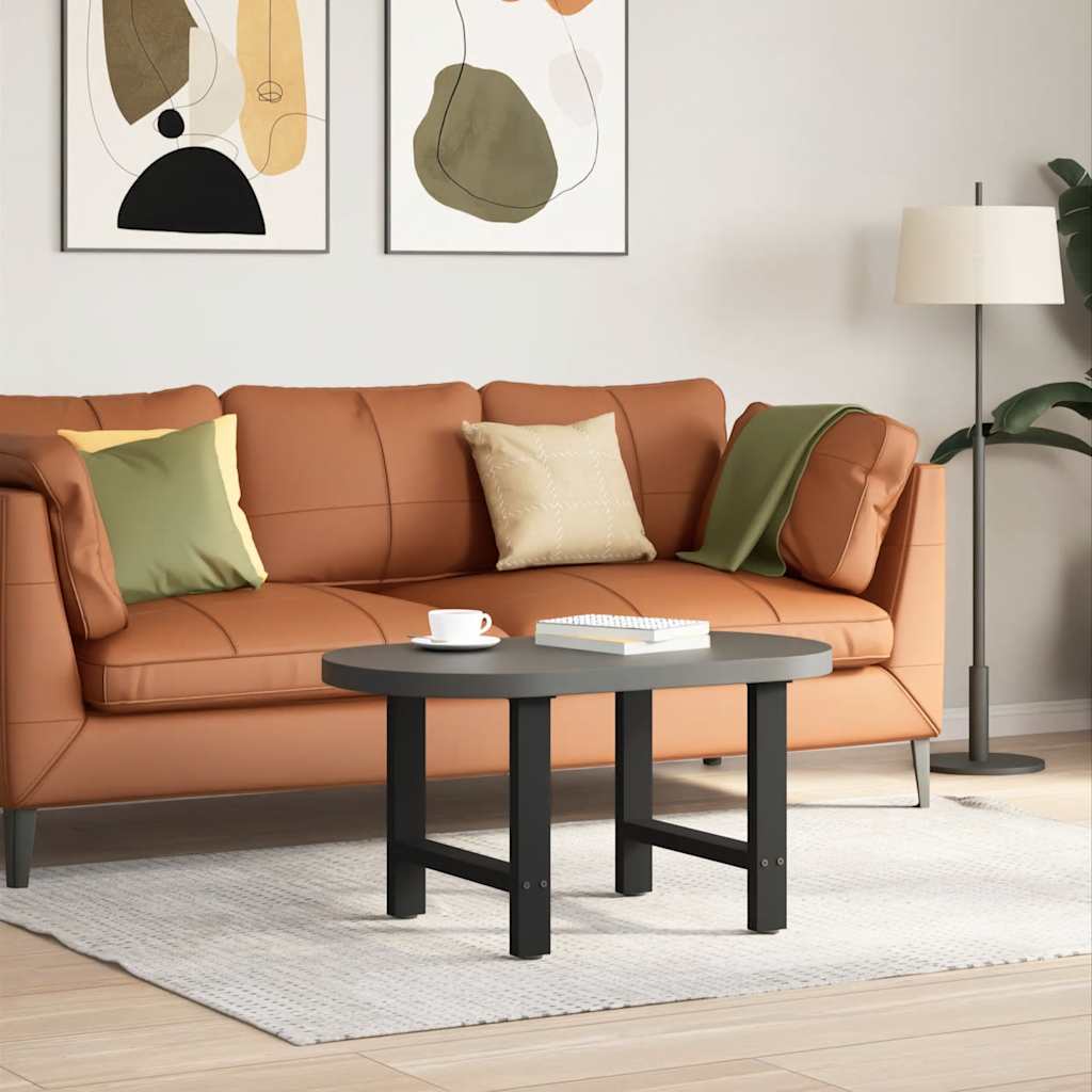 Kavos staliuko kojelės, juodos, 2 vnt., 60x(42-43) cm, plienas
