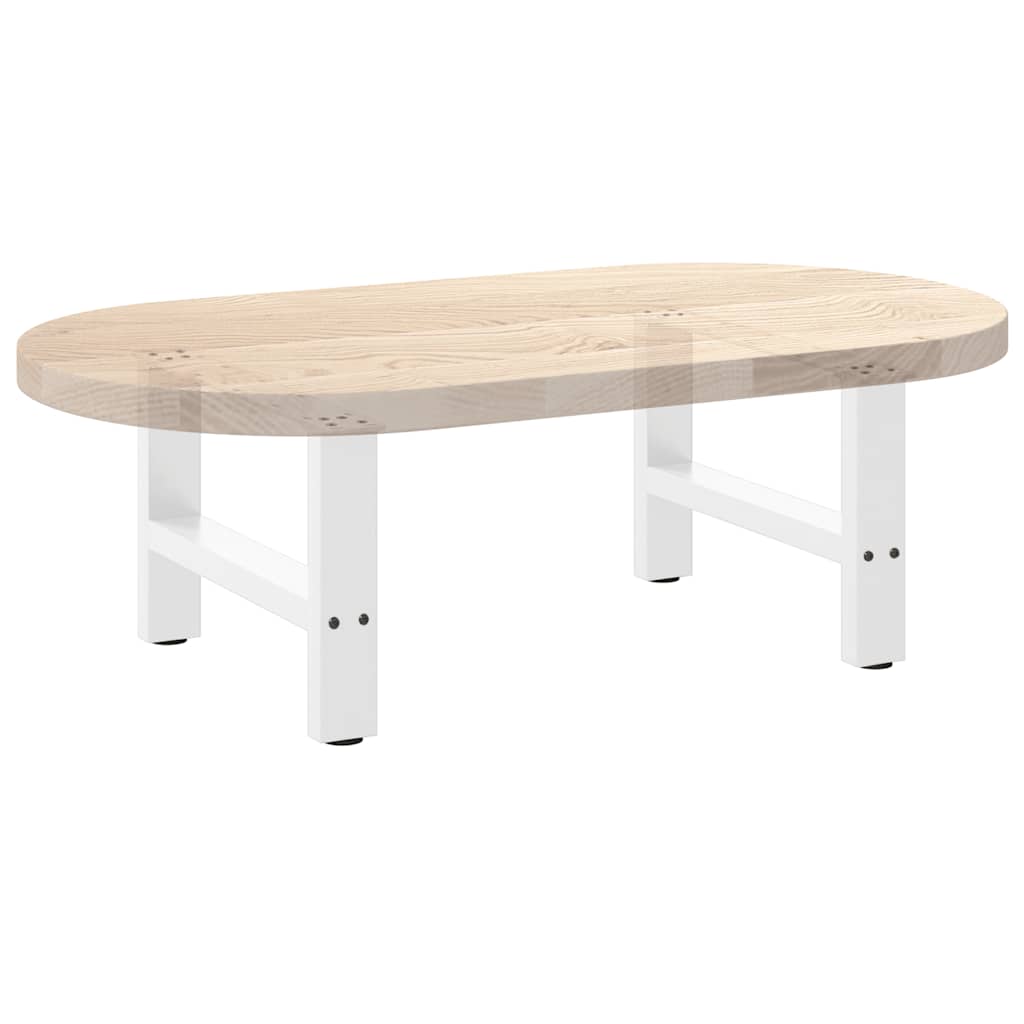 Kavos staliuko kojelės, baltos, 2 vnt., 60x(42-43) cm, plienas