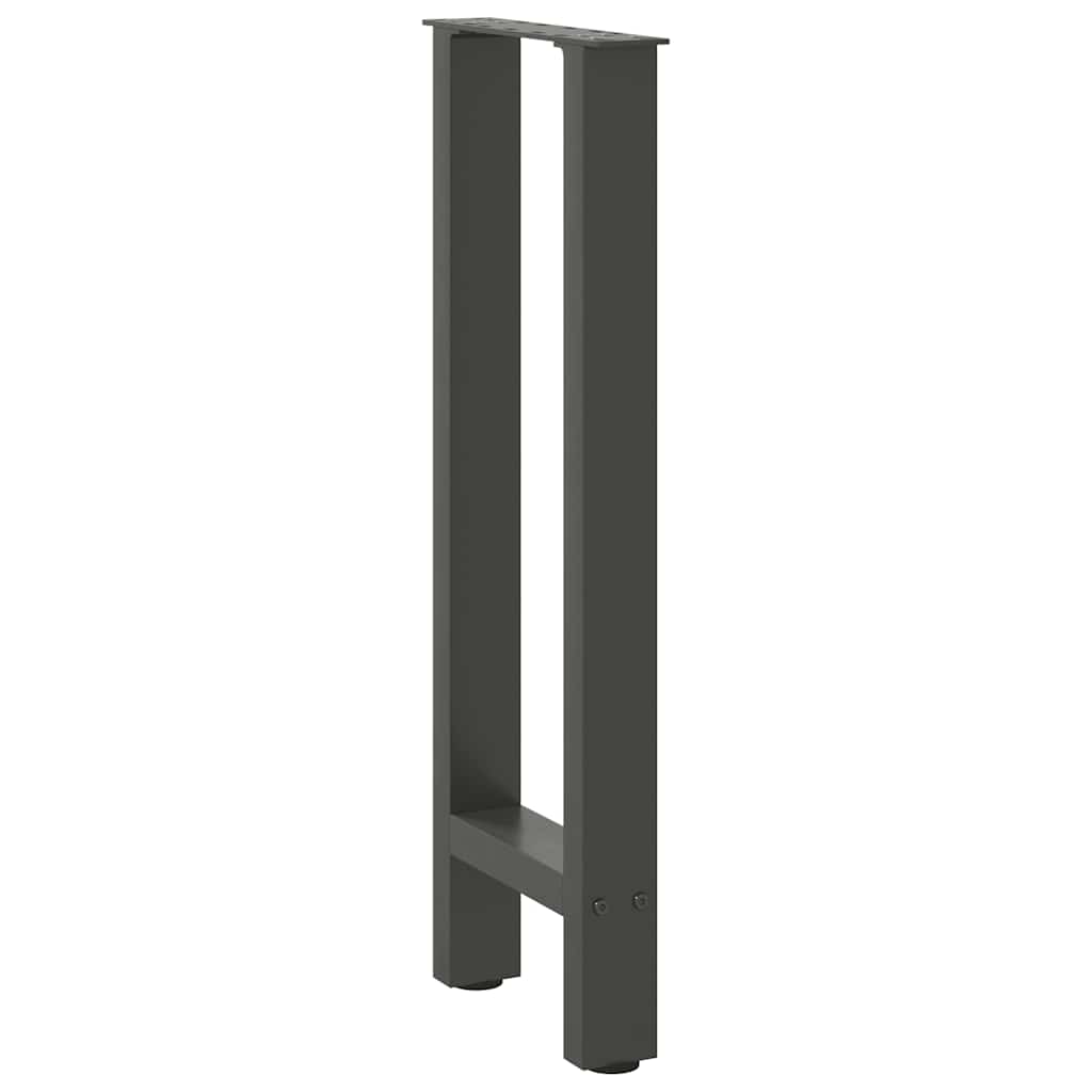 Konsolinio stalo kojos, antracito spalvos, 2 vnt., 38x(72-73) cm, plienas