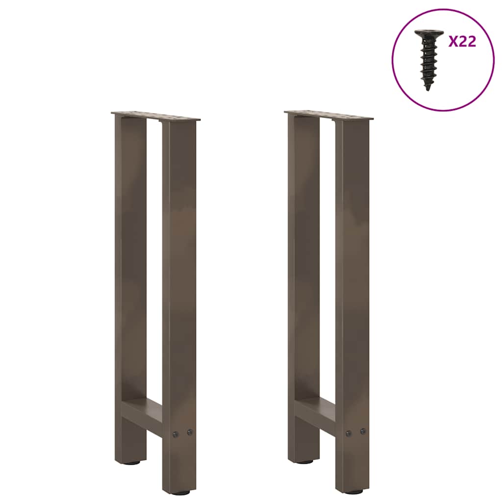 Konsolinio stalo kojos, 2 vnt., 38x(72-73) cm, natūralus plienas