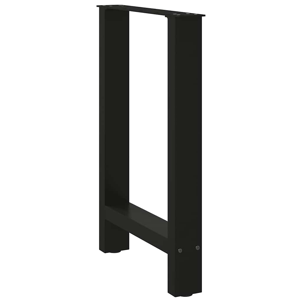 Valgomojo stalo kojos, juodos, 2 vnt., 50x(72-73) cm, plienas