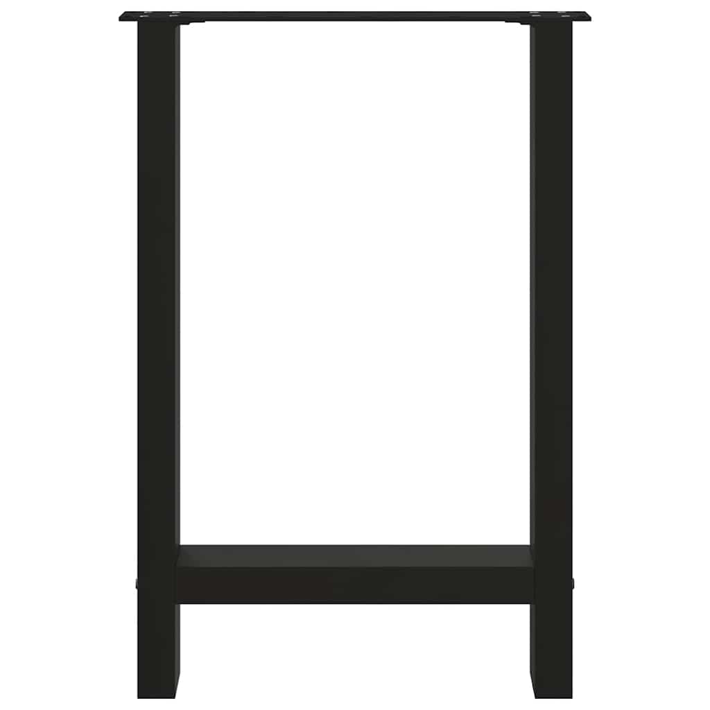 Valgomojo stalo kojos, juodos, 2 vnt., 50x(72-73) cm, plienas