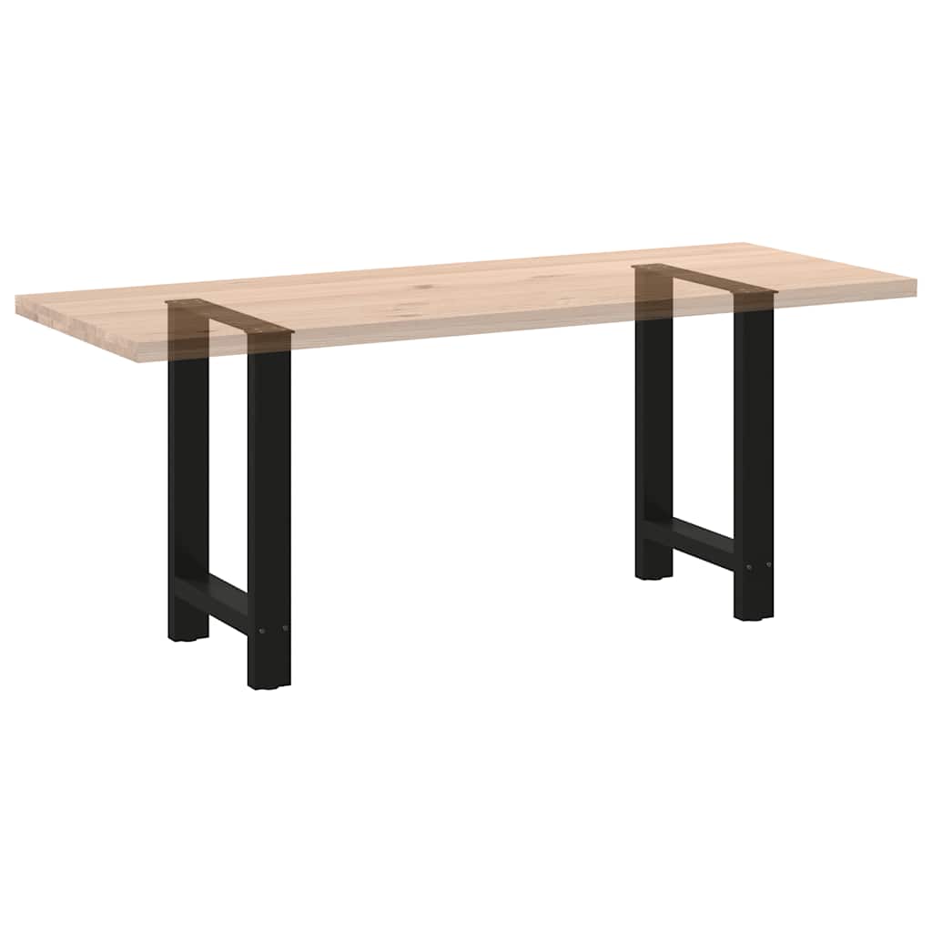 Valgomojo stalo kojos, juodos, 2 vnt., 50x(72-73) cm, plienas