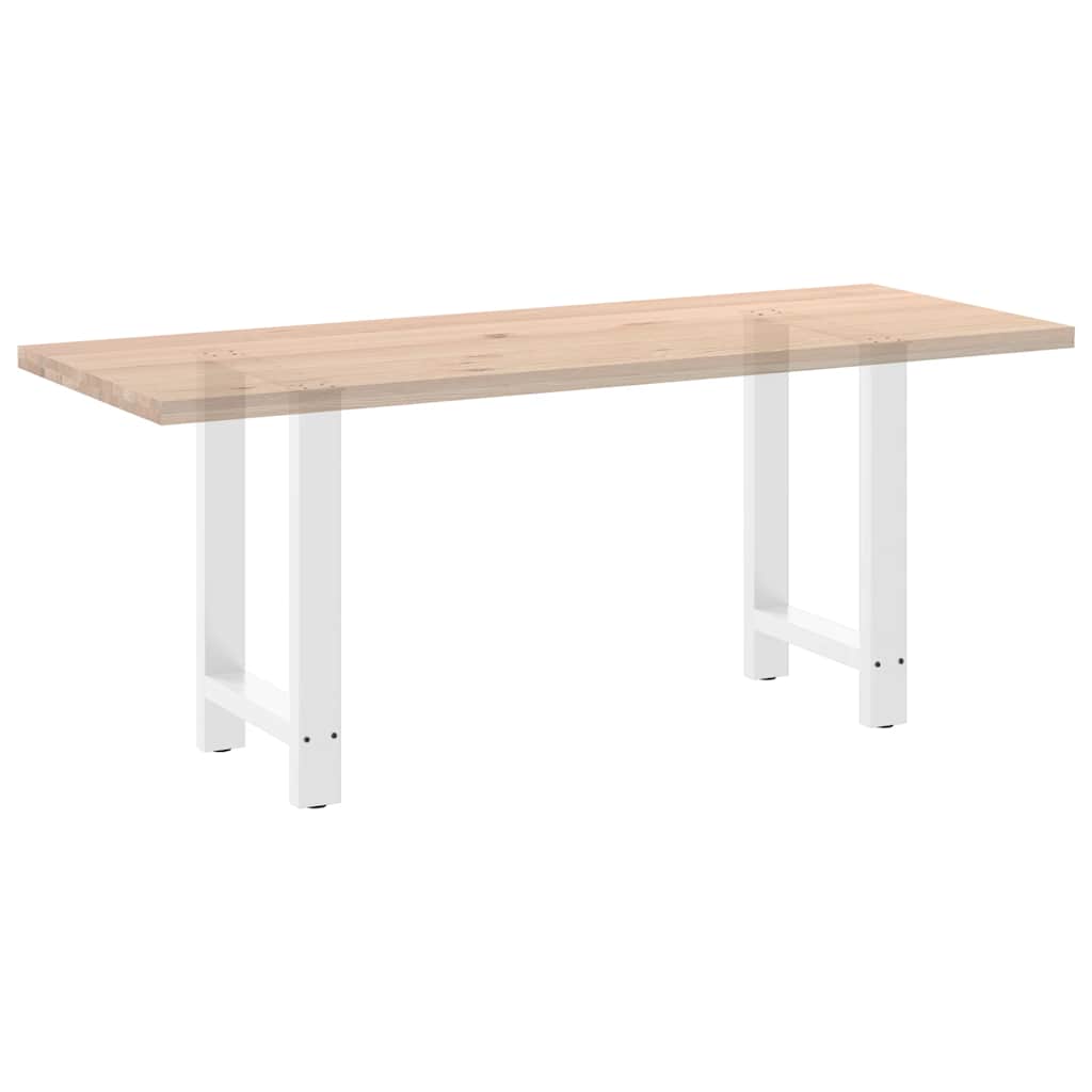 Valgomojo stalo kojos, baltos, 2 vnt., 50x(72-73) cm, plienas