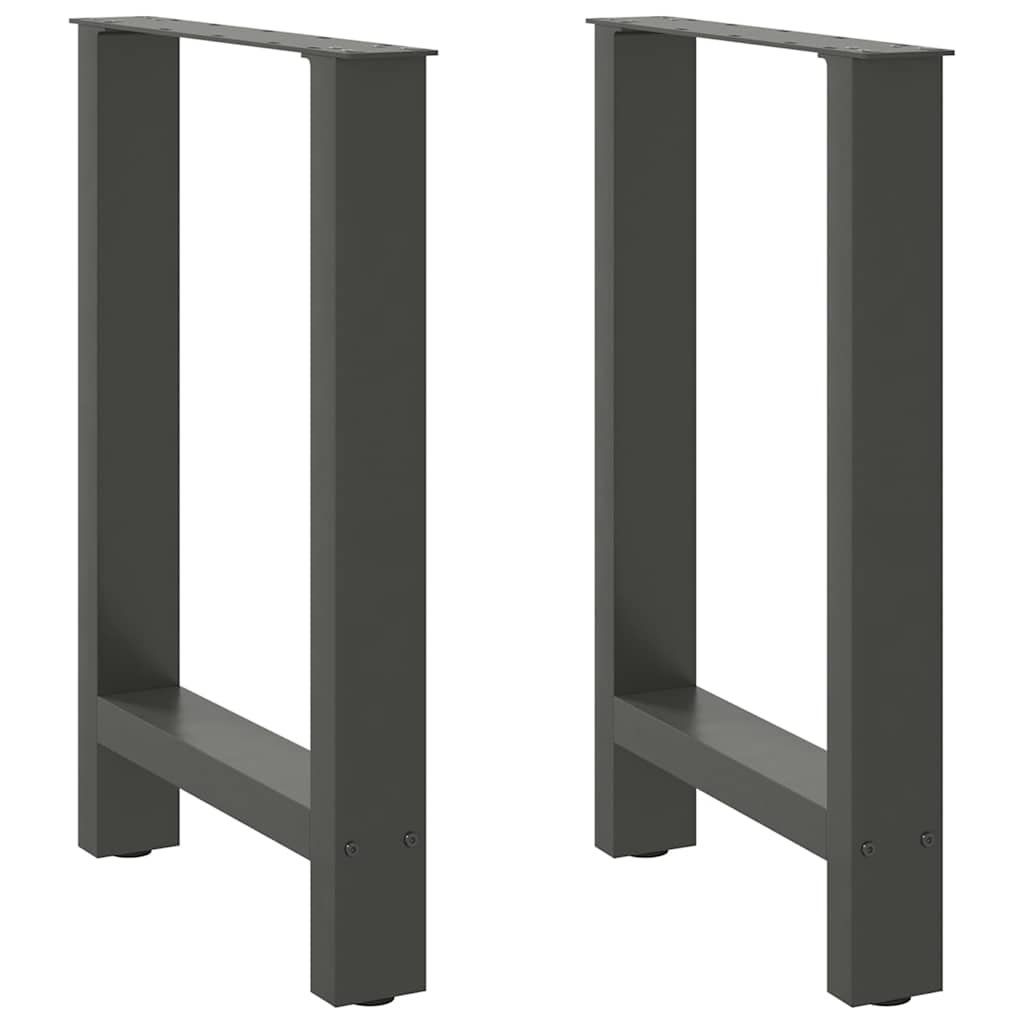 Dining table legs, anthracite, 2 pcs., 50x(72-73) cm, steel