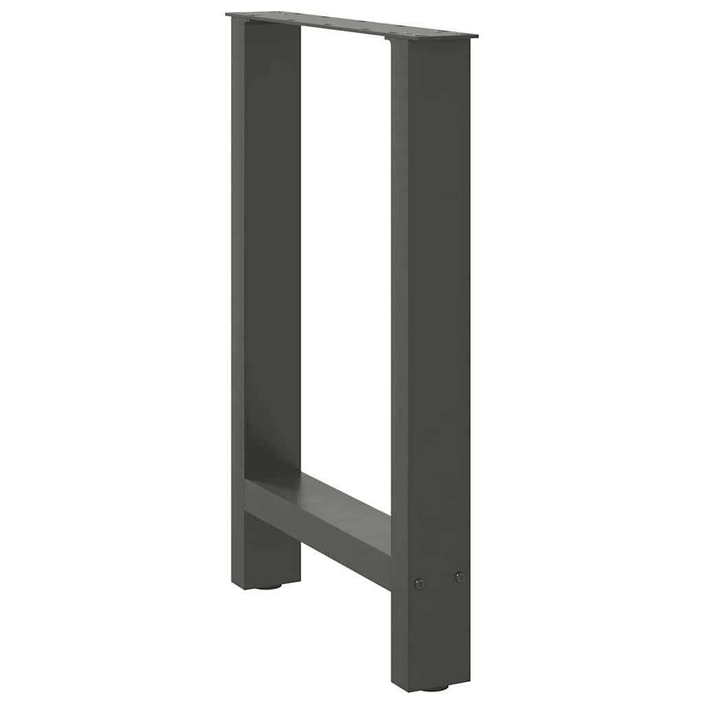 Dining table legs, anthracite, 2 pcs., 50x(72-73) cm, steel