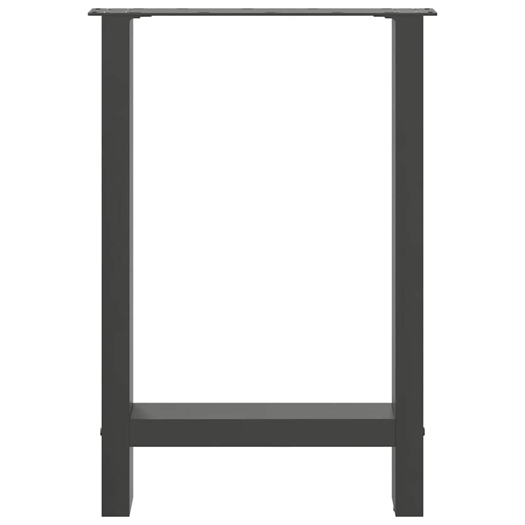 Dining table legs, anthracite, 2 pcs., 50x(72-73) cm, steel