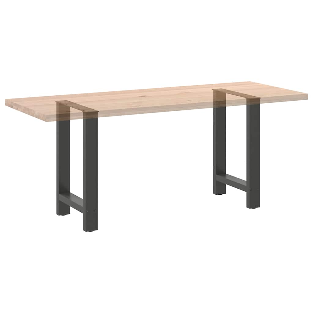 Dining table legs, anthracite, 2 pcs., 50x(72-73) cm, steel