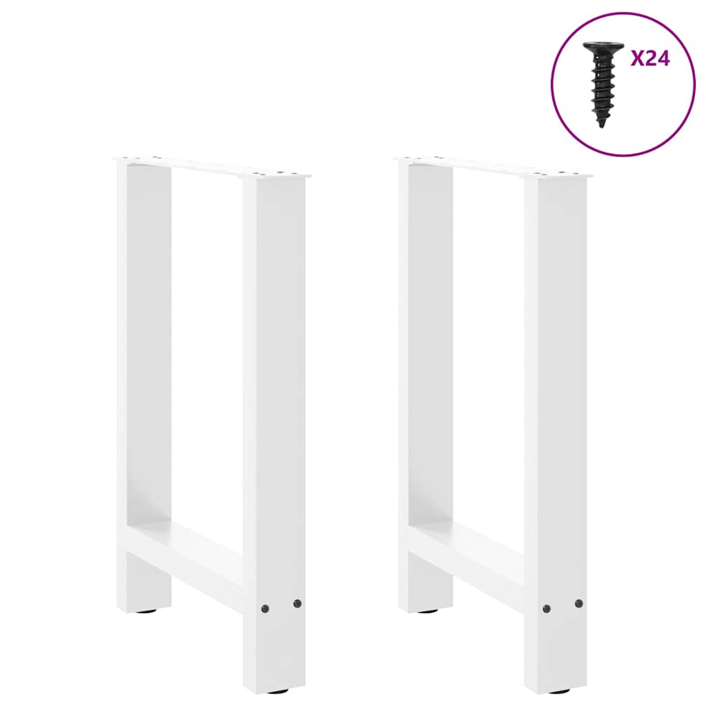 Valgomojo stalo kojos, baltos, 2 vnt., 60x(72-73) cm, plienas