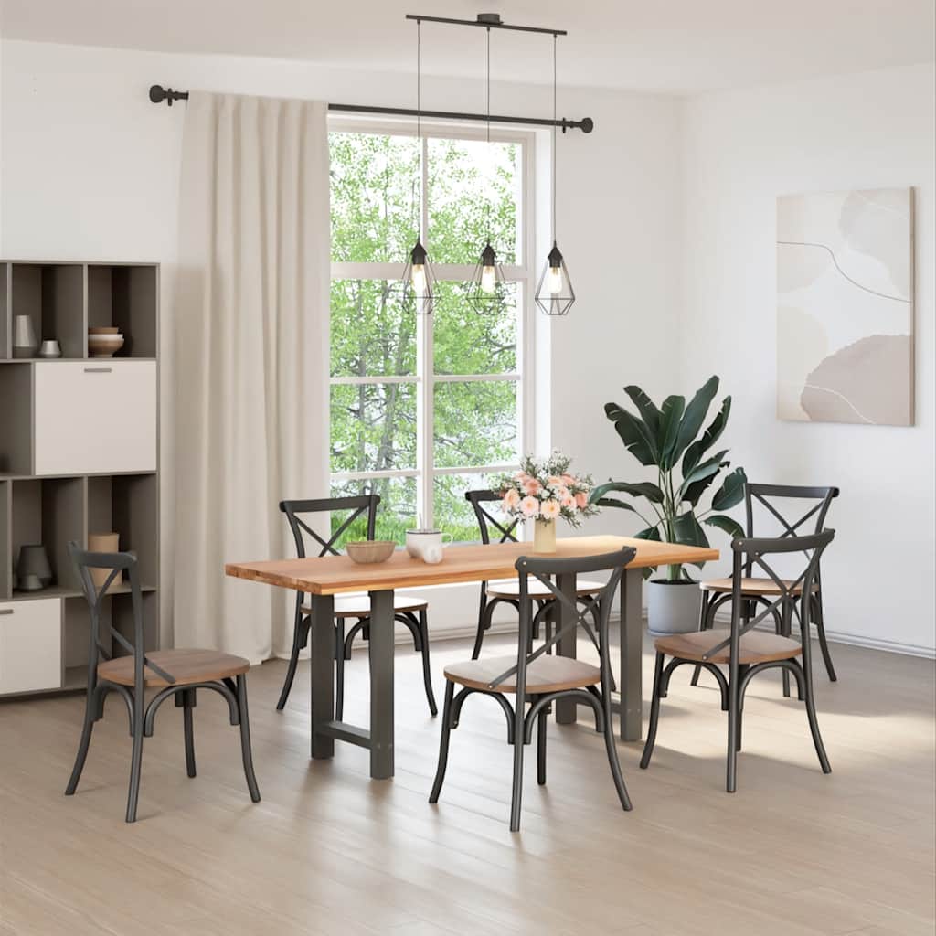 Dining table legs, anthracite, 2 pcs., 60x(72-73) cm, steel