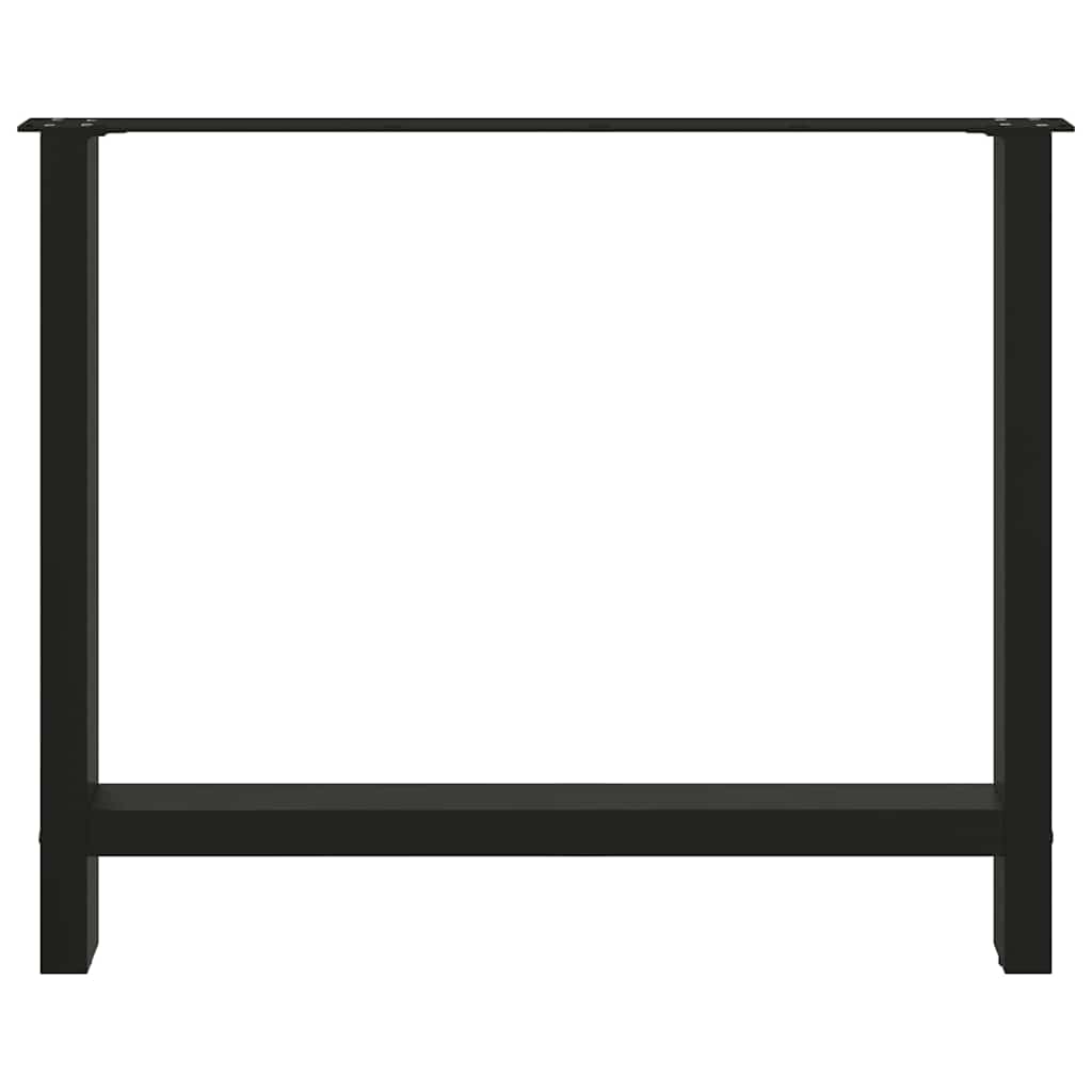 Valgomojo stalo kojos, juodos, 2 vnt., 90x(72-73) cm, plienas