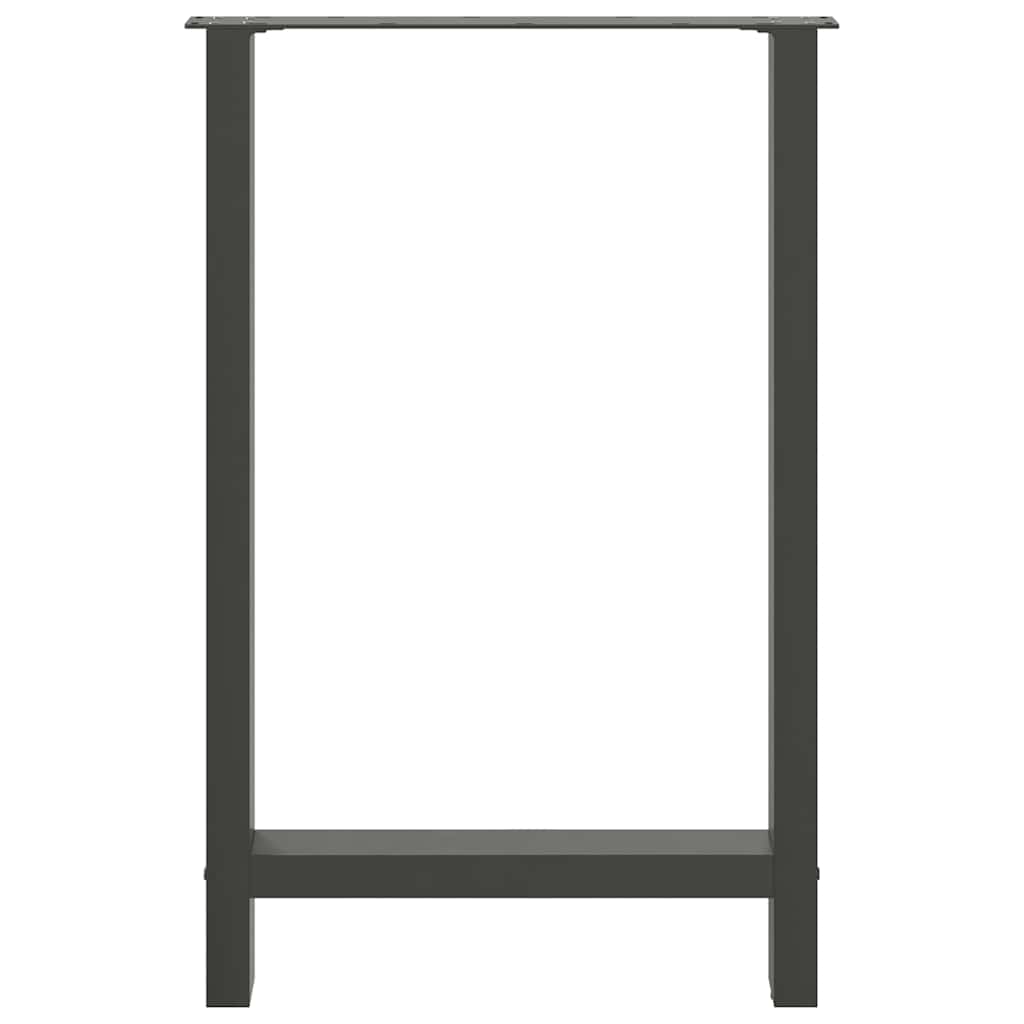 Baro stalo kojos, antracito spalvos, 2 vnt., 60x(90-91) cm, plienas