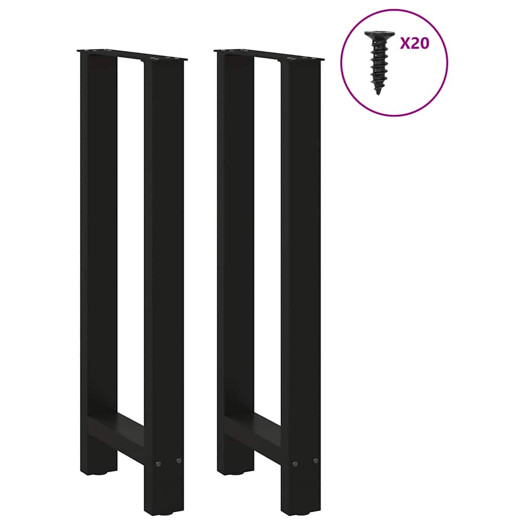 Baro stalo kojos, juodos, 2 vnt., 40x(100-101) cm, plienas