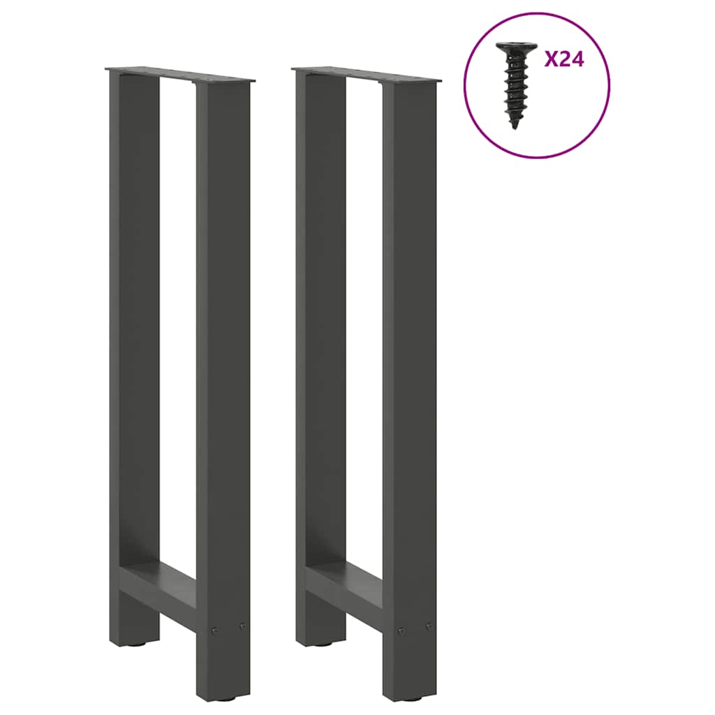 Baro stalo kojos, antracito spalvos, 2 vnt., 50x(100-101) cm, plienas