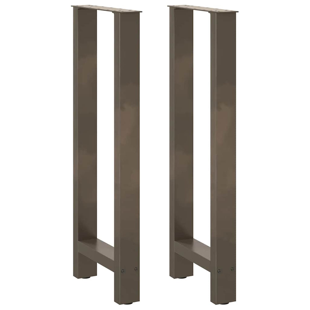Bar Table Legs, 2 pcs., 50x(100-101) cm, Natural Steel