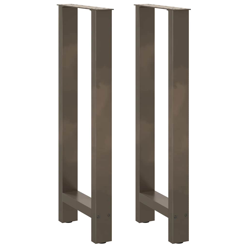 Bar Table Legs, 2 pcs., 50x(100-101) cm, Natural Steel