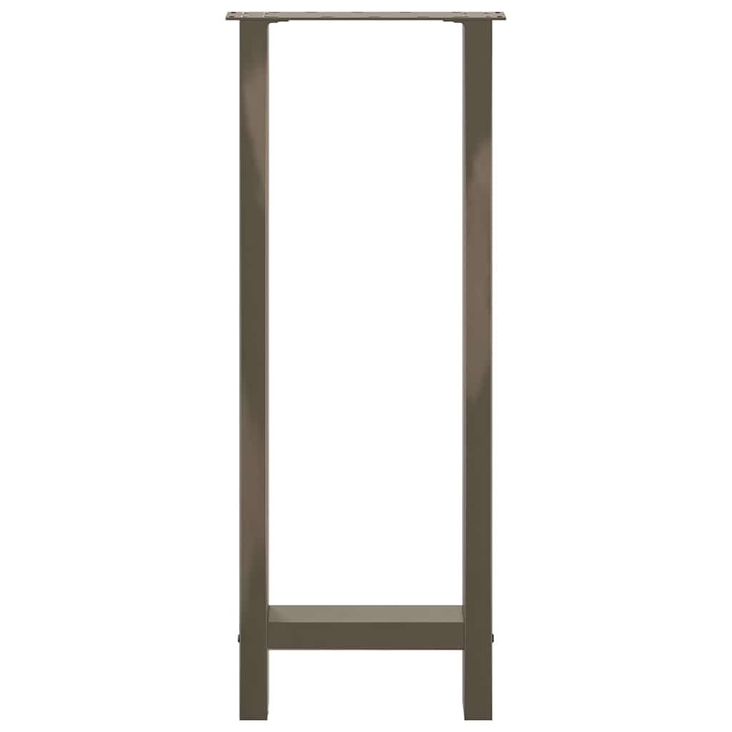 Bar Table Legs, 2 pcs., 50x(100-101) cm, Natural Steel