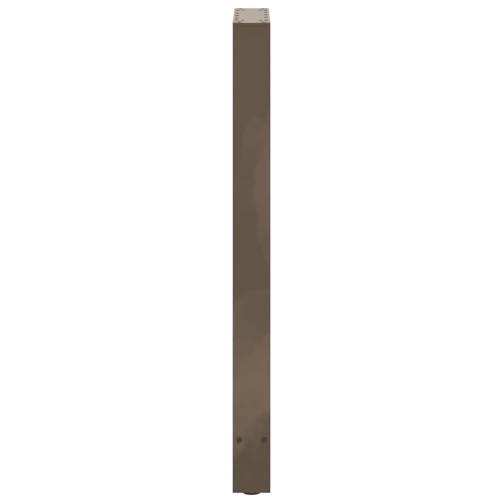 Bar Table Legs, 2 pcs., 50x(100-101) cm, Natural Steel