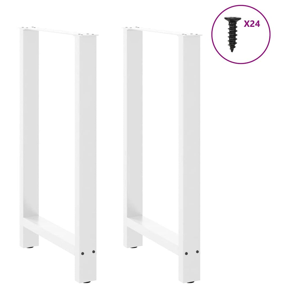 Bar table legs, white, 2 pcs., 60x(100-101) cm, steel