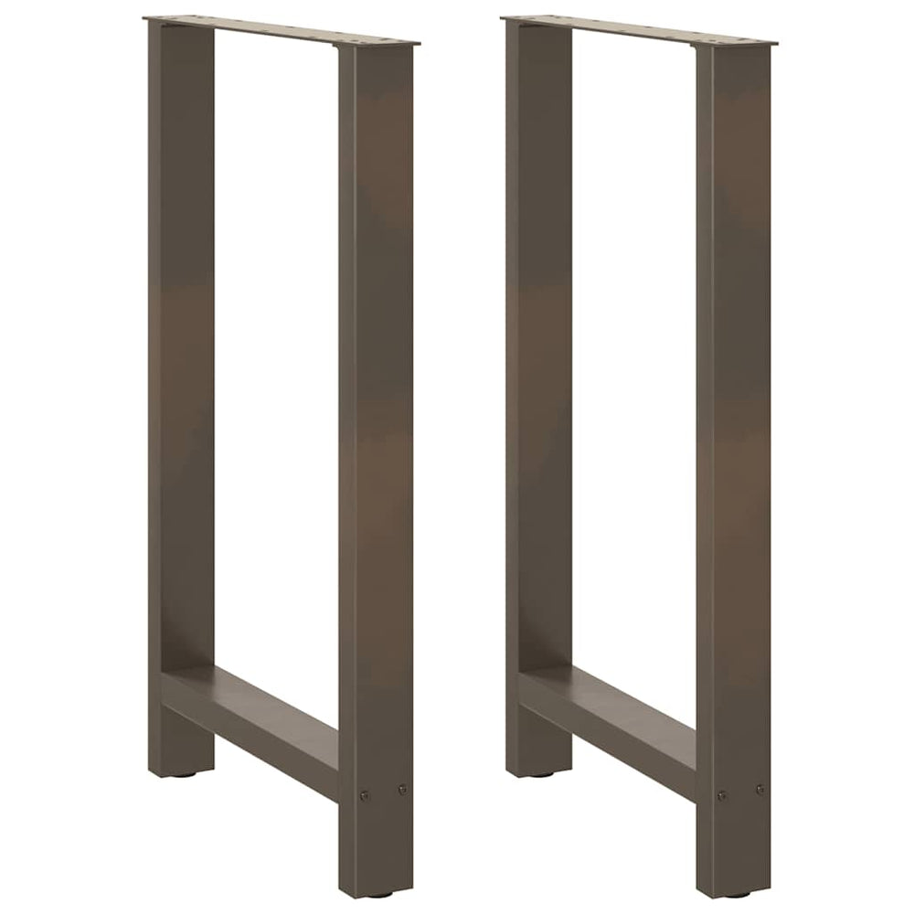 Bar table legs, 2 pcs, 60x(100-101) cm, natural steel