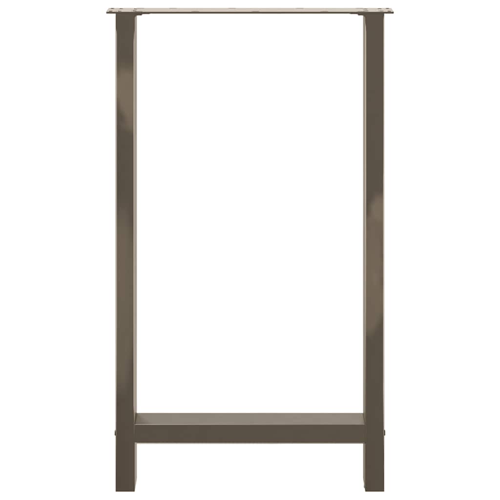 Bar table legs, 2 pcs, 60x(100-101) cm, natural steel