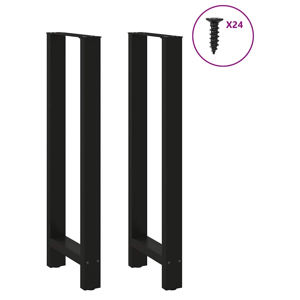 Baro stalo kojos, juodos, 2 vnt., 50x(110-111) cm, plienas